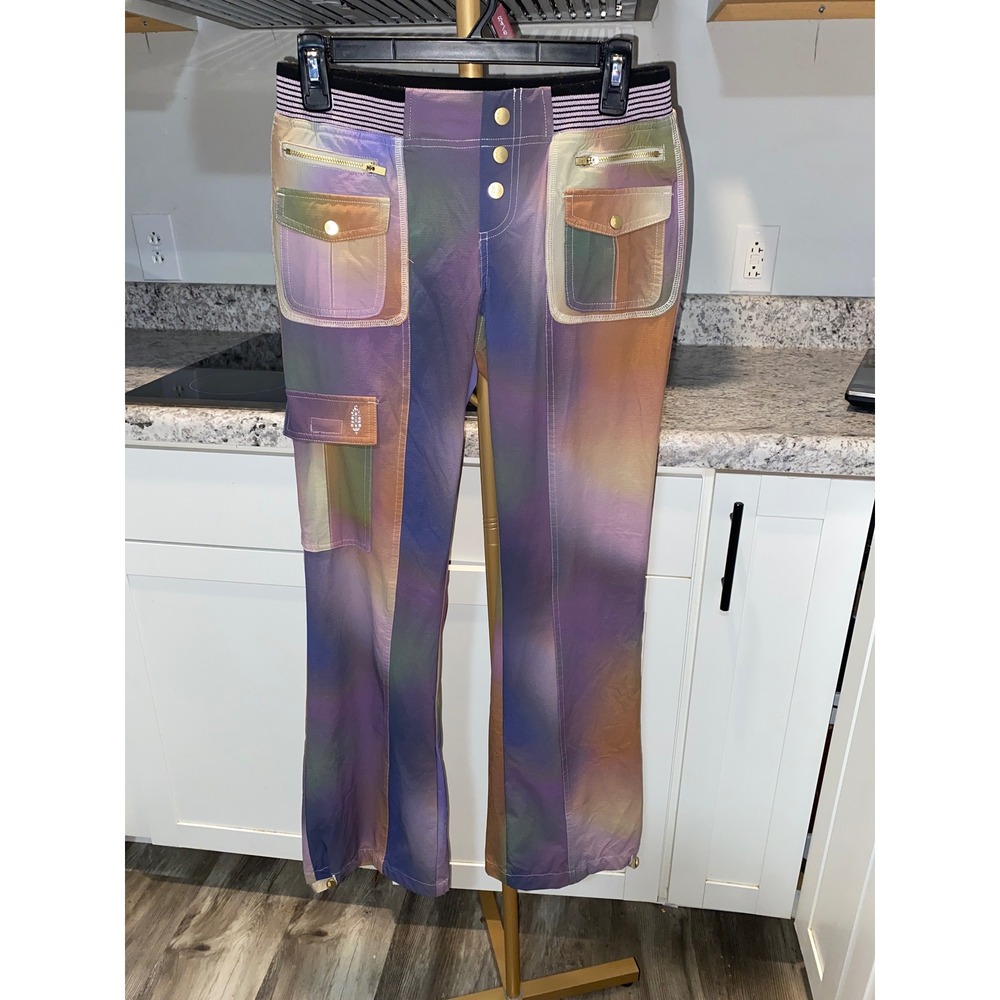 Free People Movement Ombre Cargo Pants Multi Color Sunset High Waist XS